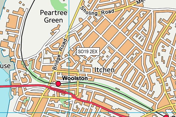 SO19 2EX map - OS VectorMap District (Ordnance Survey)