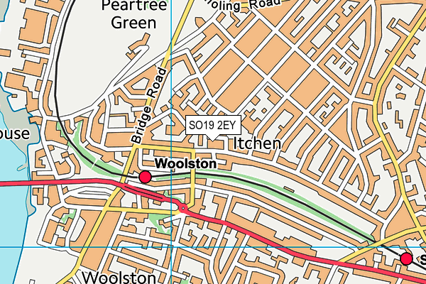 SO19 2EY map - OS VectorMap District (Ordnance Survey)