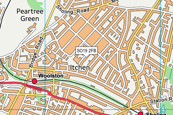 SO19 2FB map - OS VectorMap District (Ordnance Survey)