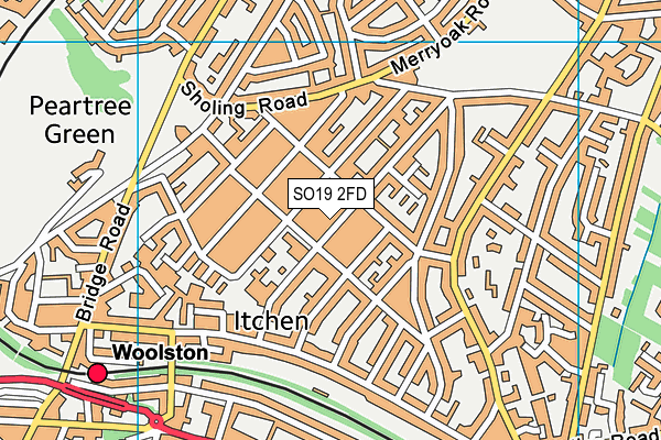 SO19 2FD map - OS VectorMap District (Ordnance Survey)