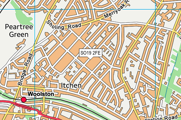 SO19 2FE map - OS VectorMap District (Ordnance Survey)