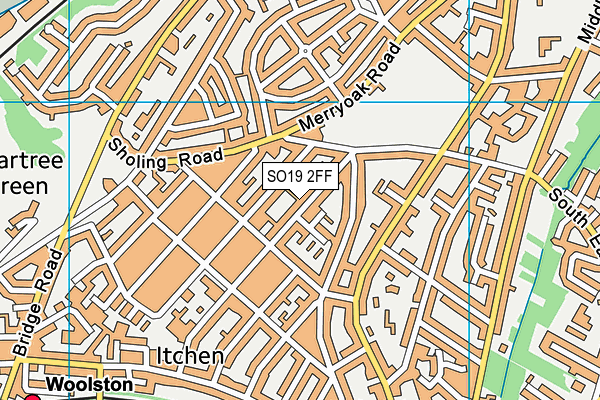 SO19 2FF map - OS VectorMap District (Ordnance Survey)