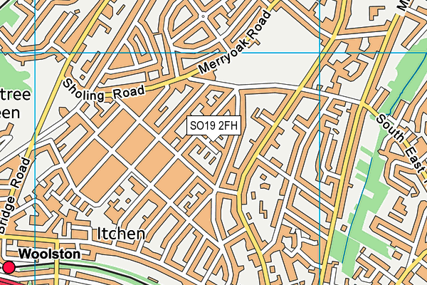 SO19 2FH map - OS VectorMap District (Ordnance Survey)