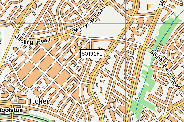 SO19 2FL map - OS VectorMap District (Ordnance Survey)