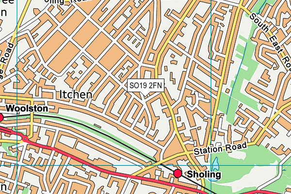 SO19 2FN map - OS VectorMap District (Ordnance Survey)