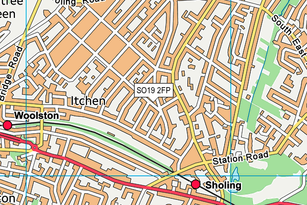 SO19 2FP map - OS VectorMap District (Ordnance Survey)