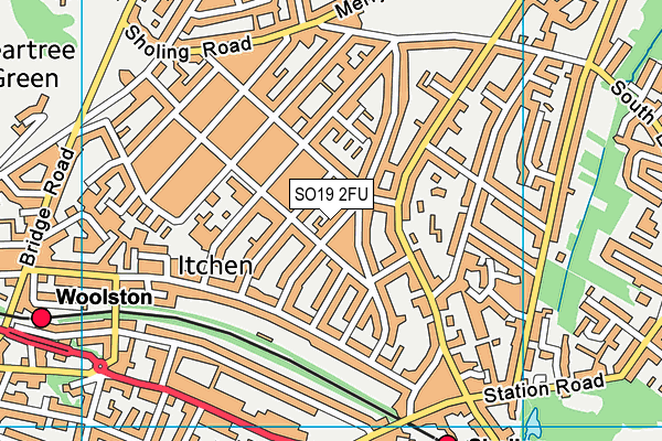 SO19 2FU map - OS VectorMap District (Ordnance Survey)