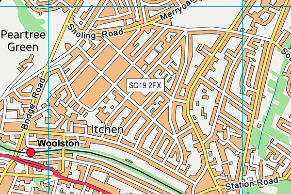 SO19 2FX map - OS VectorMap District (Ordnance Survey)