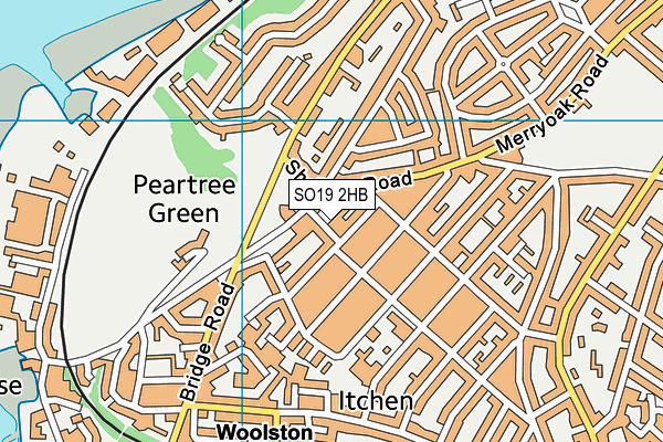 SO19 2HB map - OS VectorMap District (Ordnance Survey)