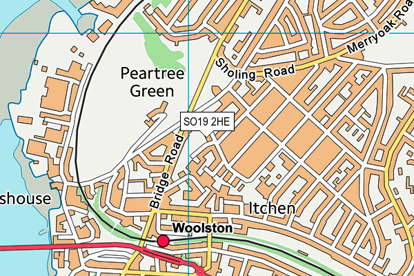 SO19 2HE map - OS VectorMap District (Ordnance Survey)