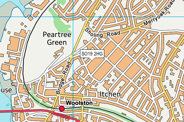 SO19 2HG map - OS VectorMap District (Ordnance Survey)