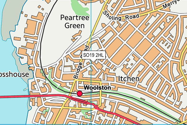 SO19 2HL map - OS VectorMap District (Ordnance Survey)