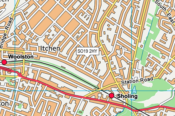 SO19 2HY map - OS VectorMap District (Ordnance Survey)