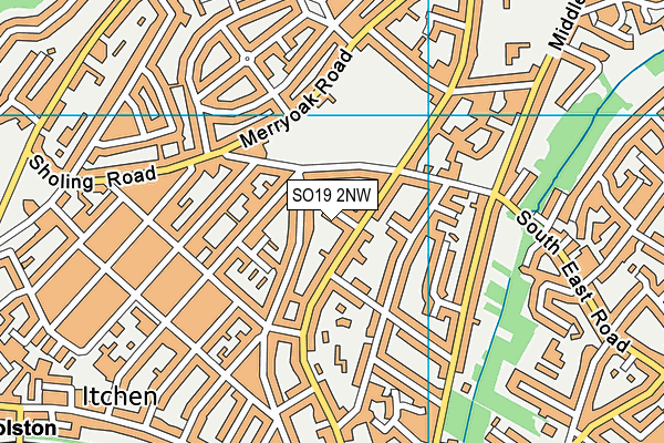 SO19 2NW map - OS VectorMap District (Ordnance Survey)