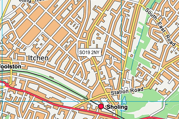 SO19 2NY map - OS VectorMap District (Ordnance Survey)