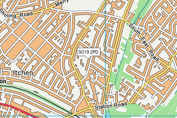 SO19 2PD map - OS VectorMap District (Ordnance Survey)