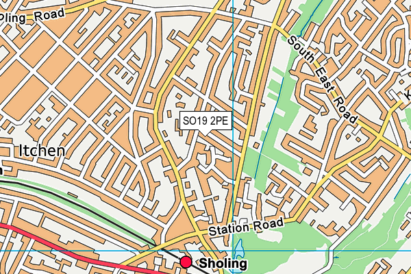 SO19 2PE map - OS VectorMap District (Ordnance Survey)