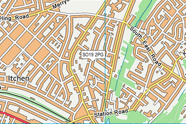 SO19 2PG map - OS VectorMap District (Ordnance Survey)