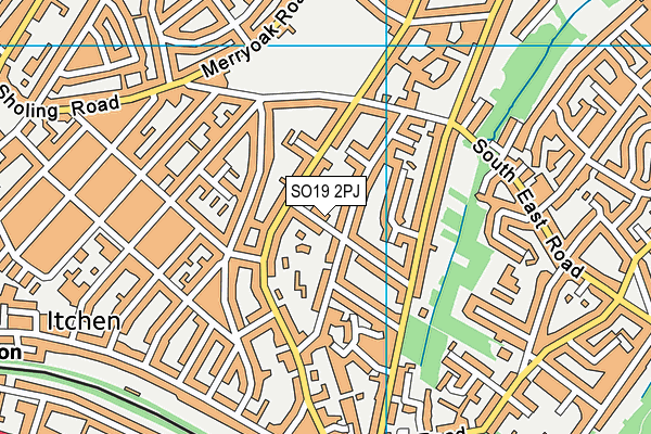 SO19 2PJ map - OS VectorMap District (Ordnance Survey)