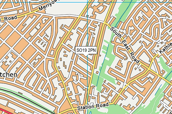 SO19 2PN map - OS VectorMap District (Ordnance Survey)