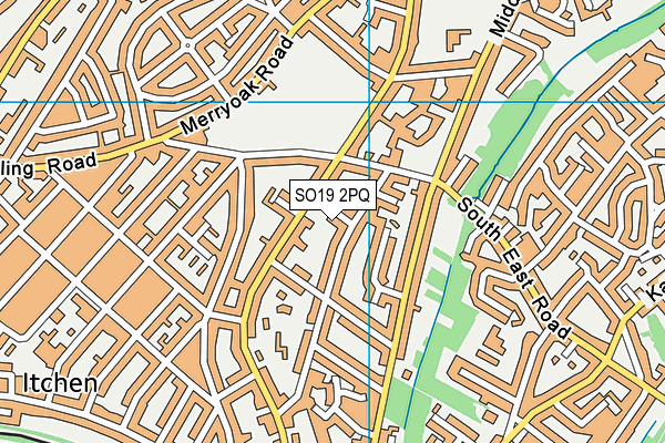 SO19 2PQ map - OS VectorMap District (Ordnance Survey)