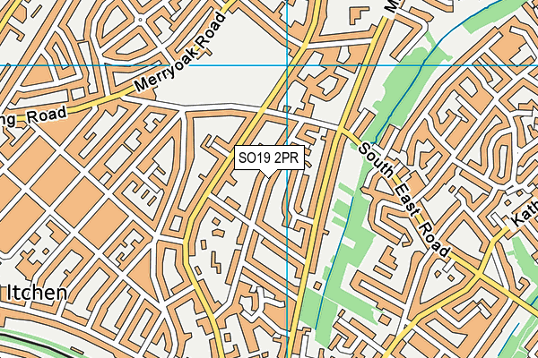 SO19 2PR map - OS VectorMap District (Ordnance Survey)