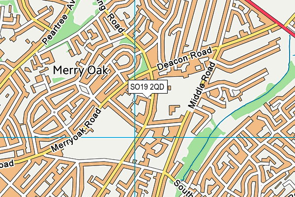SO19 2QD map - OS VectorMap District (Ordnance Survey)