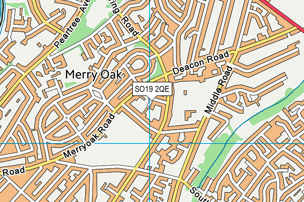 SO19 2QE map - OS VectorMap District (Ordnance Survey)