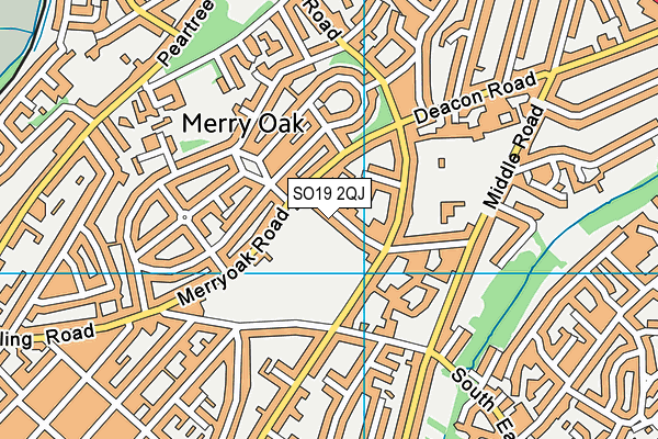 SO19 2QJ map - OS VectorMap District (Ordnance Survey)