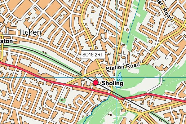 SO19 2RT map - OS VectorMap District (Ordnance Survey)