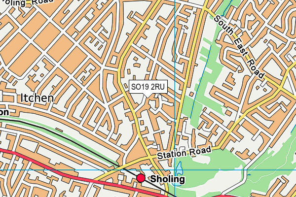 SO19 2RU map - OS VectorMap District (Ordnance Survey)