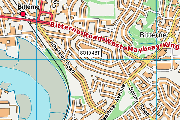 SO19 4BT map - OS VectorMap District (Ordnance Survey)