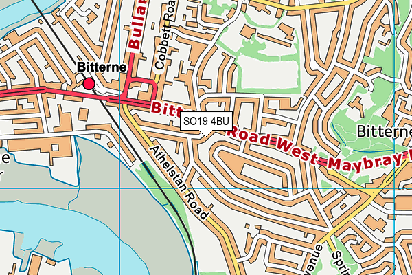 SO19 4BU map - OS VectorMap District (Ordnance Survey)