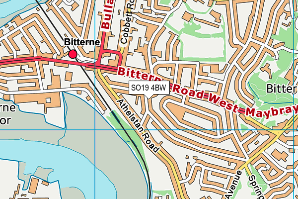 SO19 4BW map - OS VectorMap District (Ordnance Survey)