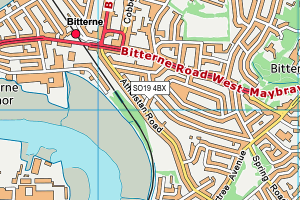 SO19 4BX map - OS VectorMap District (Ordnance Survey)