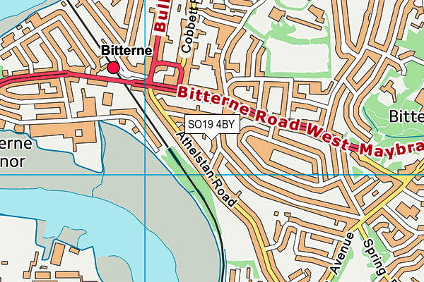 SO19 4BY map - OS VectorMap District (Ordnance Survey)