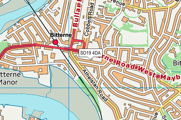 SO19 4DA map - OS VectorMap District (Ordnance Survey)