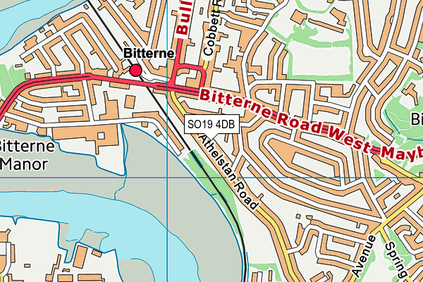 SO19 4DB map - OS VectorMap District (Ordnance Survey)