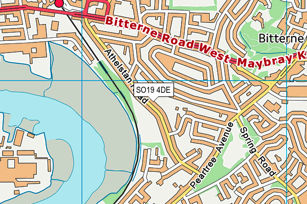 SO19 4DE map - OS VectorMap District (Ordnance Survey)