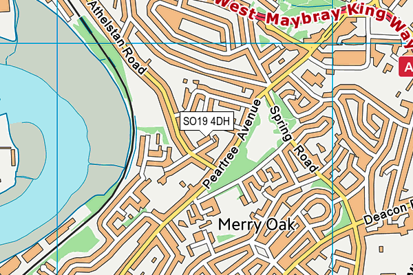 SO19 4DH map - OS VectorMap District (Ordnance Survey)