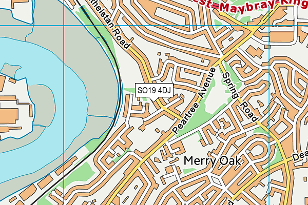 SO19 4DJ map - OS VectorMap District (Ordnance Survey)