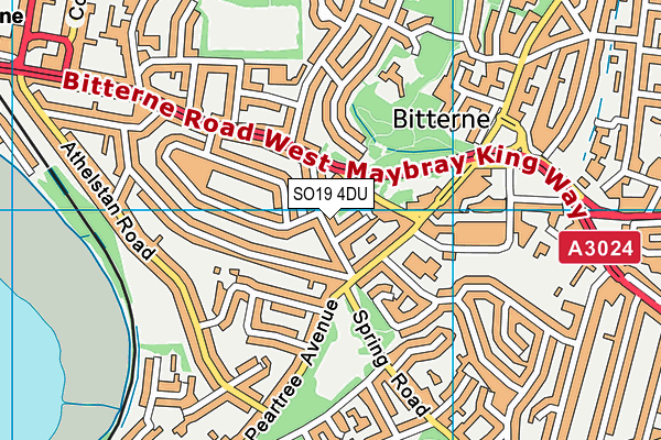 SO19 4DU map - OS VectorMap District (Ordnance Survey)
