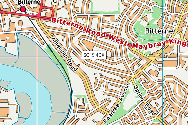 SO19 4DX map - OS VectorMap District (Ordnance Survey)