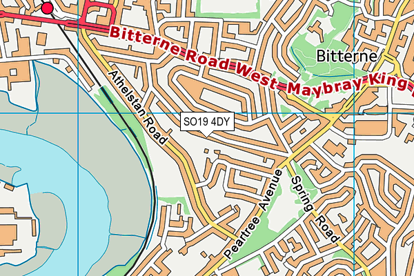 SO19 4DY map - OS VectorMap District (Ordnance Survey)