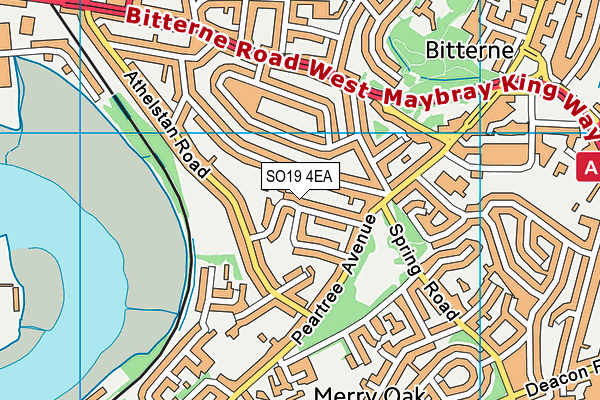 SO19 4EA map - OS VectorMap District (Ordnance Survey)