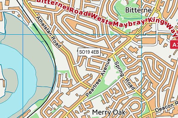 SO19 4EB map - OS VectorMap District (Ordnance Survey)