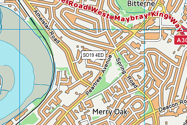 SO19 4ED map - OS VectorMap District (Ordnance Survey)