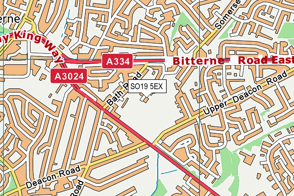 SO19 5EX map - OS VectorMap District (Ordnance Survey)