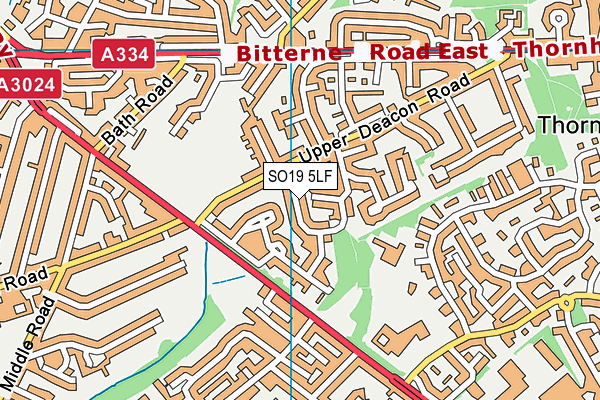 SO19 5LF map - OS VectorMap District (Ordnance Survey)