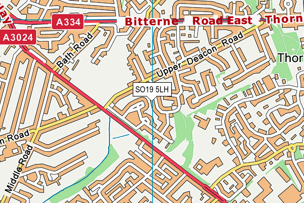 SO19 5LH map - OS VectorMap District (Ordnance Survey)